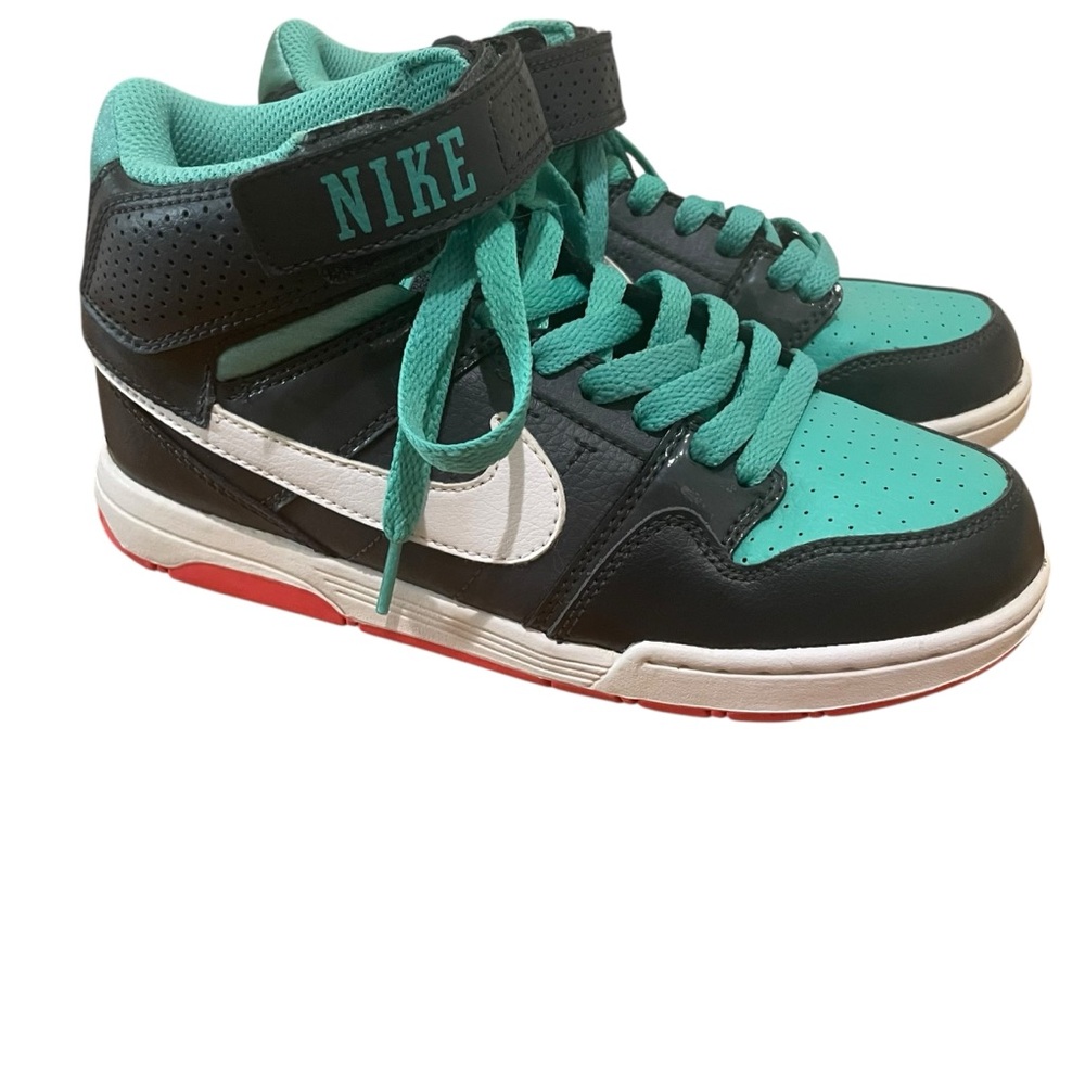 Nike High Top Sneakers Black Teal White Pink Youth Size 4Y Women’s Size 5.5 - Picture 4 of 9